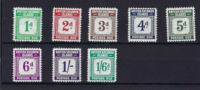 Image of British Solomon Islands/Solomon islands SG D1/8 UMM British Commonwealth Stamp